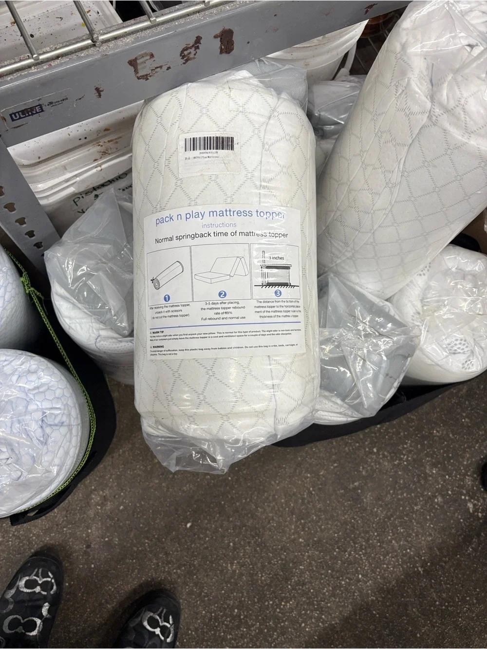 Pack n Play White Mattress Topper - Quilted Infant Sleep Pad